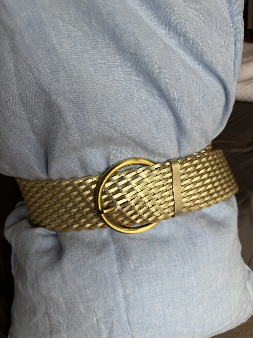 BCBGMaxAzria gold leather belt